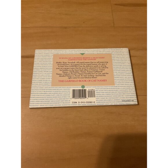 Garfield Book Of Cat Names By Jim Davis - Picture 2 of 2